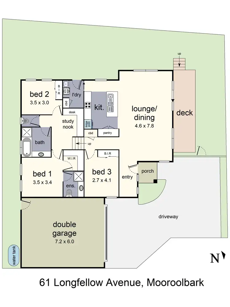 Floorplan of Homely house listing, 61 Longfellow Avenue, Mooroolbark VIC 3138