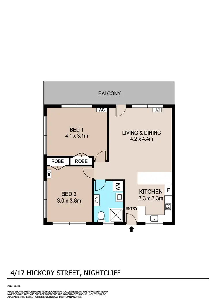 Floorplan of Homely unit listing, 4/17 Hickory Street, Nightcliff NT 810