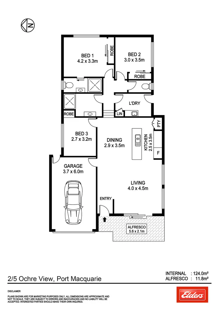 Floorplan of Homely villa listing, 2/5A Ochre View, Port Macquarie NSW 2444
