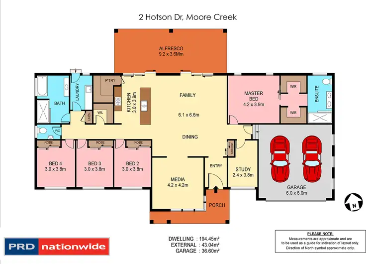 Floorplan of Homely house listing, 2 Hotson Drive, Tamworth NSW 2340
