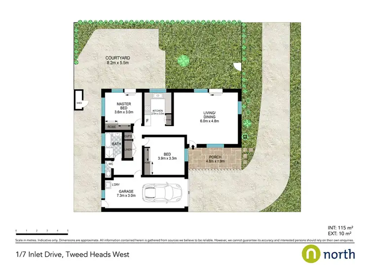 Floorplan of Homely semi-detached listing, 1/7 Inlet Drive, Tweed Heads West NSW 2485