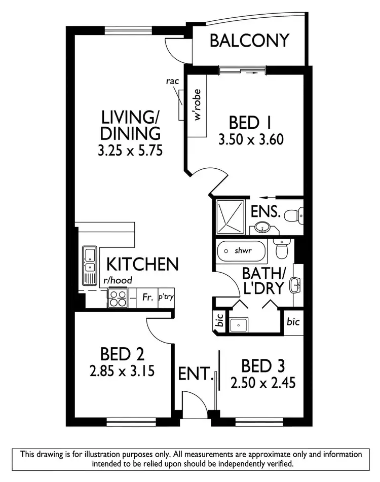 Floorplan of Homely apartment listing, B30/188 Carrington Street, Adelaide SA 5000
