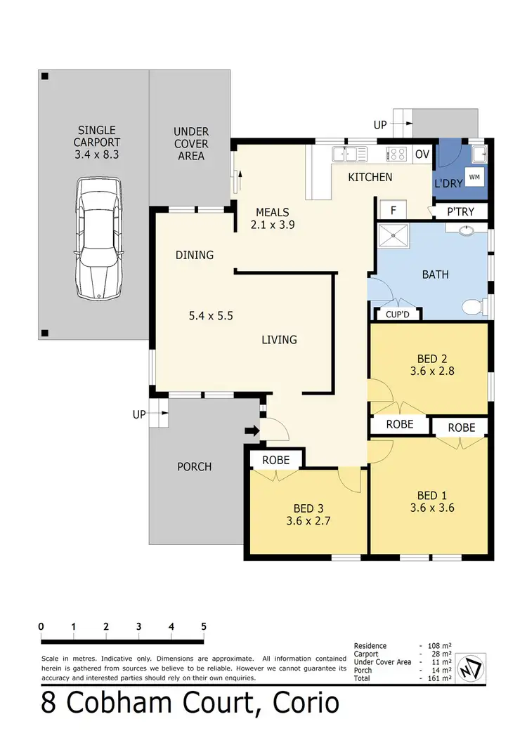 Floorplan of Homely house listing, 8 Cobham Court, Corio VIC 3214