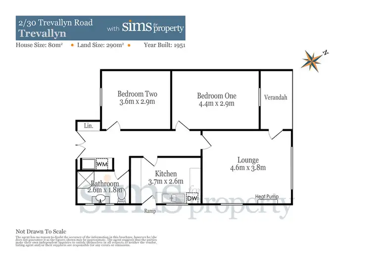 Floorplan of Homely unit listing, 2/30 Trevallyn Road, Trevallyn TAS 7250