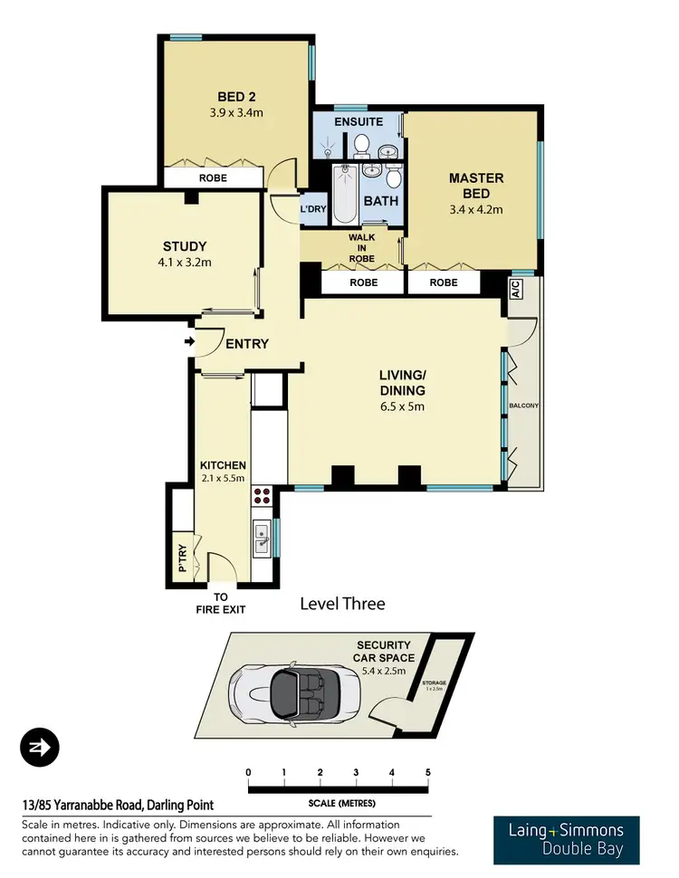 Floorplan of Homely apartment listing, 13/85 Yarranabbe Road, Darling Point NSW 2027