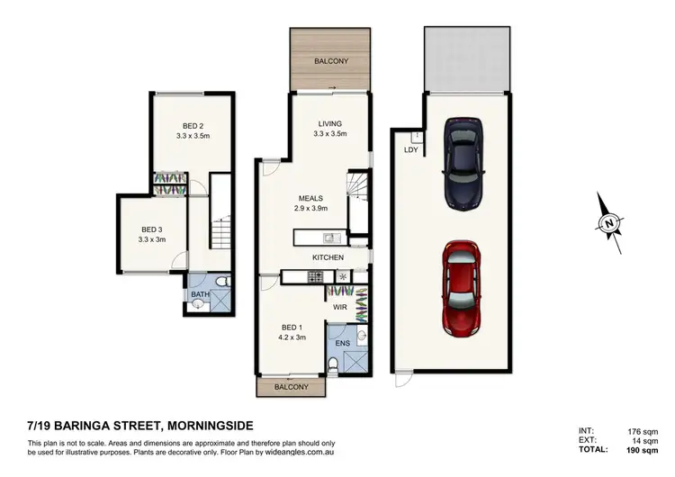 Floorplan of Homely townhouse listing, 7 / 19 BARINGA STREET, Morningside QLD 4170