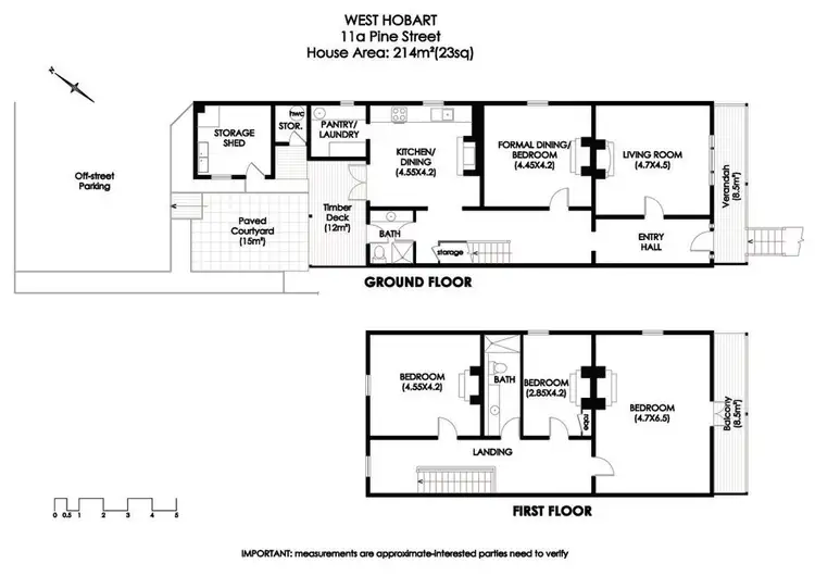 Floorplan of Homely house listing, 11A Pine Street, West Hobart TAS 7000