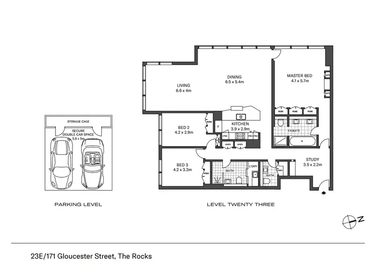 Floorplan of Homely apartment listing, 23E/171 Gloucester Street, Sydney NSW 2000