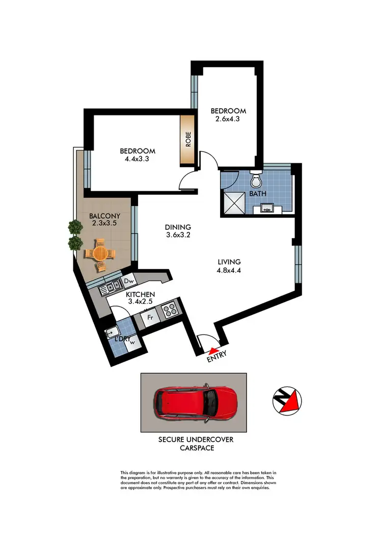 Floorplan of Homely apartment listing, 8/29-35 Roslyn Gardens, Elizabeth Bay NSW 2011