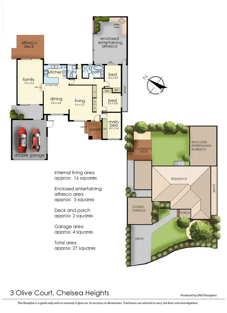 Floorplan of Homely house listing, 3 Olive Court, Chelsea Heights VIC 3196