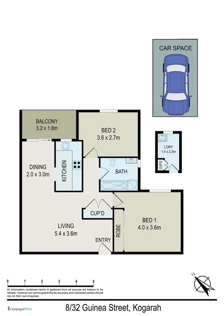 Floorplan of Homely unit listing, 8/32 Guinea Street, Kogarah NSW 2217