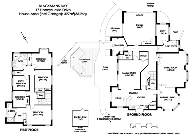 Floorplan of Homely house listing, 17 Honeysuckle Drive, Blackmans Bay TAS 7052