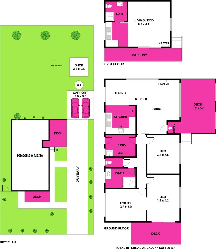 Floorplan of Homely house listing, 6 Langdon Street, Portarlington VIC 3223