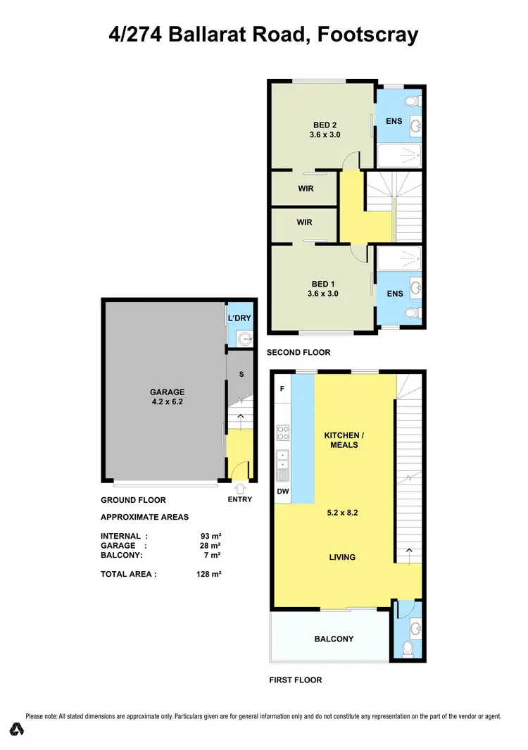 Floorplan of Homely townhouse listing, 4/274 Ballarat Road, Footscray VIC 3011
