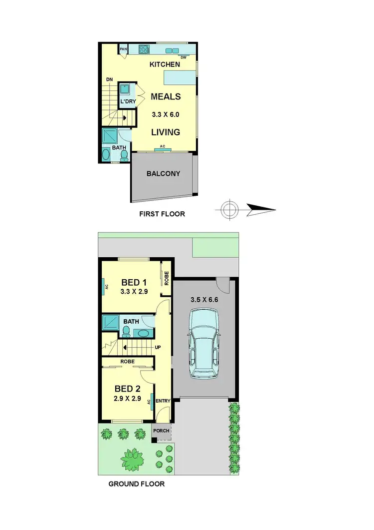 Floorplan of Homely townhouse listing, 1C Leila Street, Essendon VIC 3040