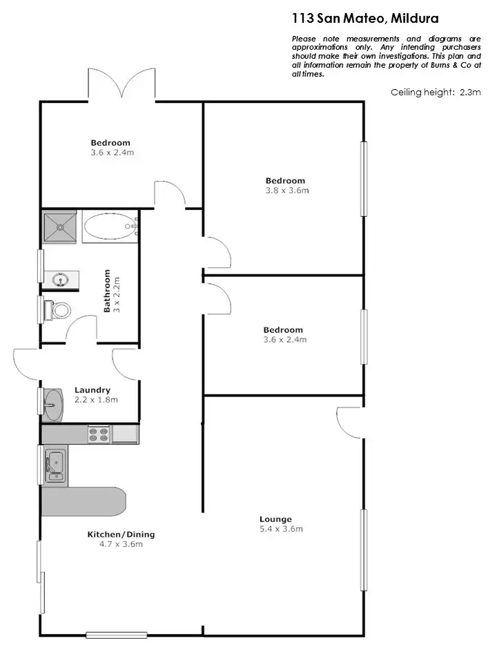 Floorplan of Homely house listing, 113 San Mateo Avenue, Mildura VIC 3500