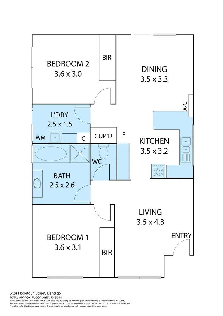 Floorplan of Homely house listing, 5/24 Hopetoun Street, Bendigo VIC 3550