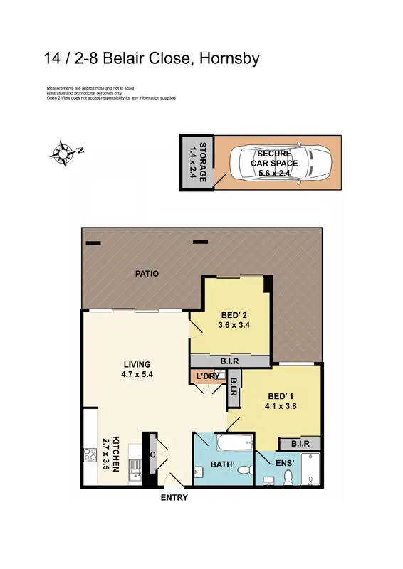 Floorplan of Homely apartment listing, 14/2-8 Belair Close, Hornsby NSW 2077