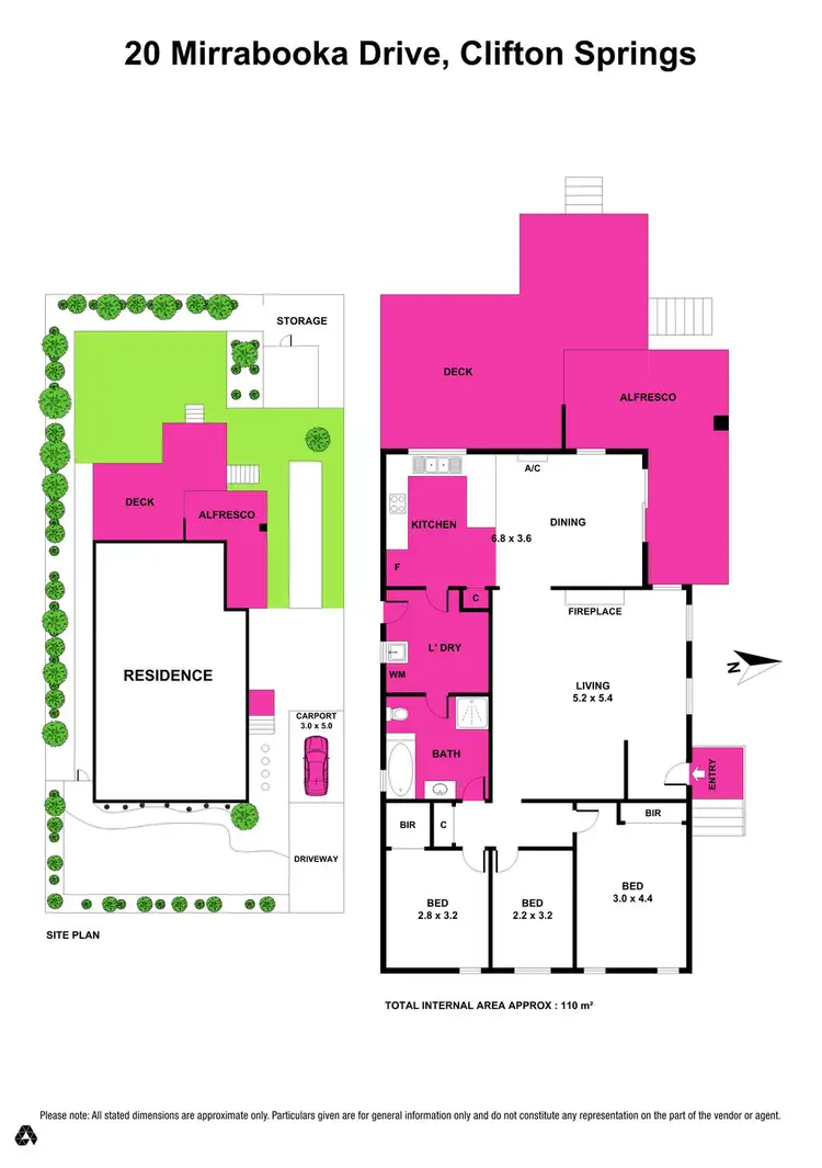 Floorplan of Homely house listing, 20 Mirrabooka Drive, Clifton Springs VIC 3222
