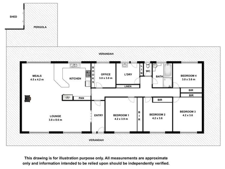 Floorplan of Homely house listing, 11183 Riddoch Highway, Naracoorte SA 5271