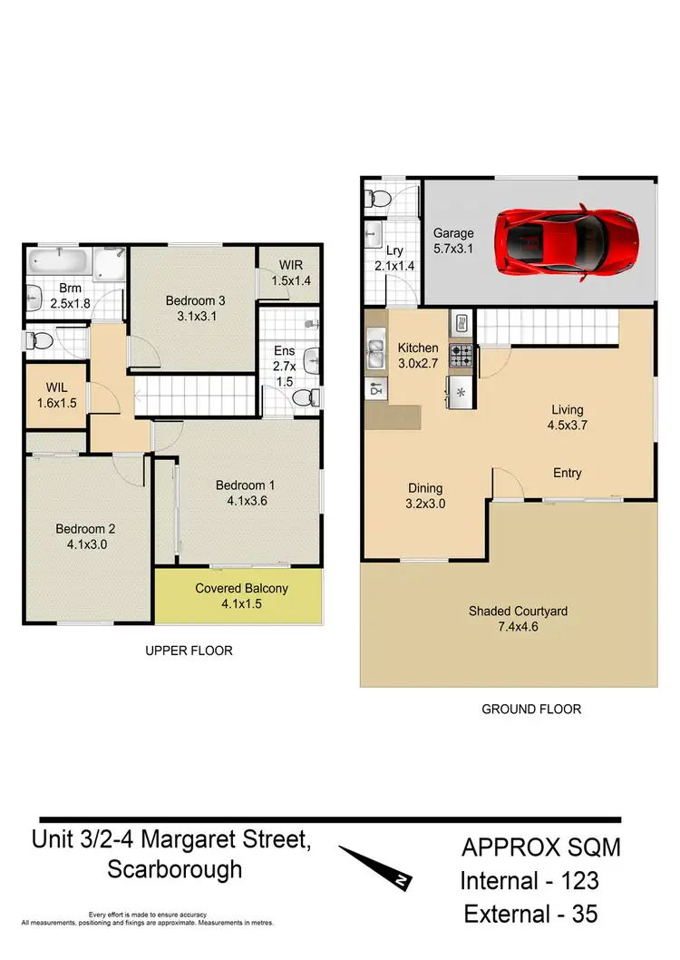Floorplan of Homely townhouse listing, 3/2-4 Margaret Street, Scarborough QLD 4020