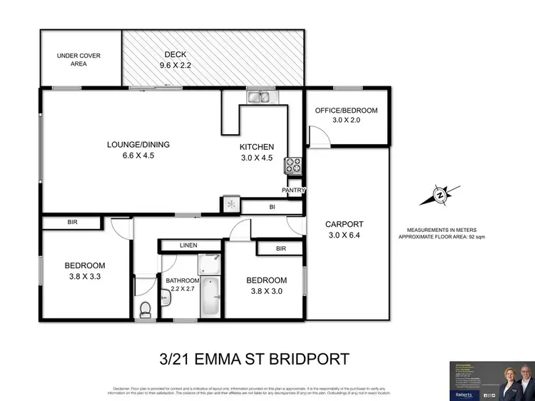 Floorplan of Homely townhouse listing, 3/21 Emma Street, Bridport TAS 7262