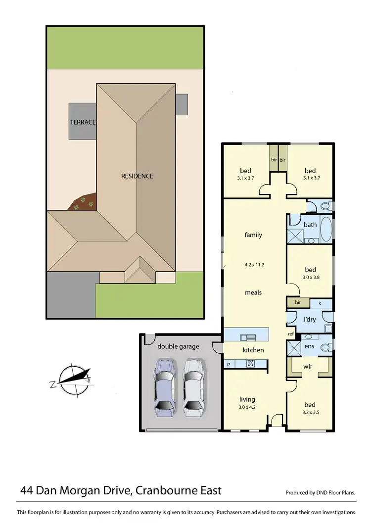 Floorplan of Homely house listing, 44 Dan Morgan Drive, Cranbourne East VIC 3977