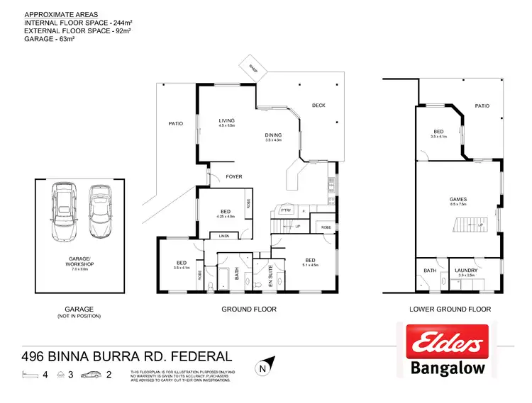 Floorplan of Homely rural property listing, 496 Binna Burra Road, Federal NSW 2480