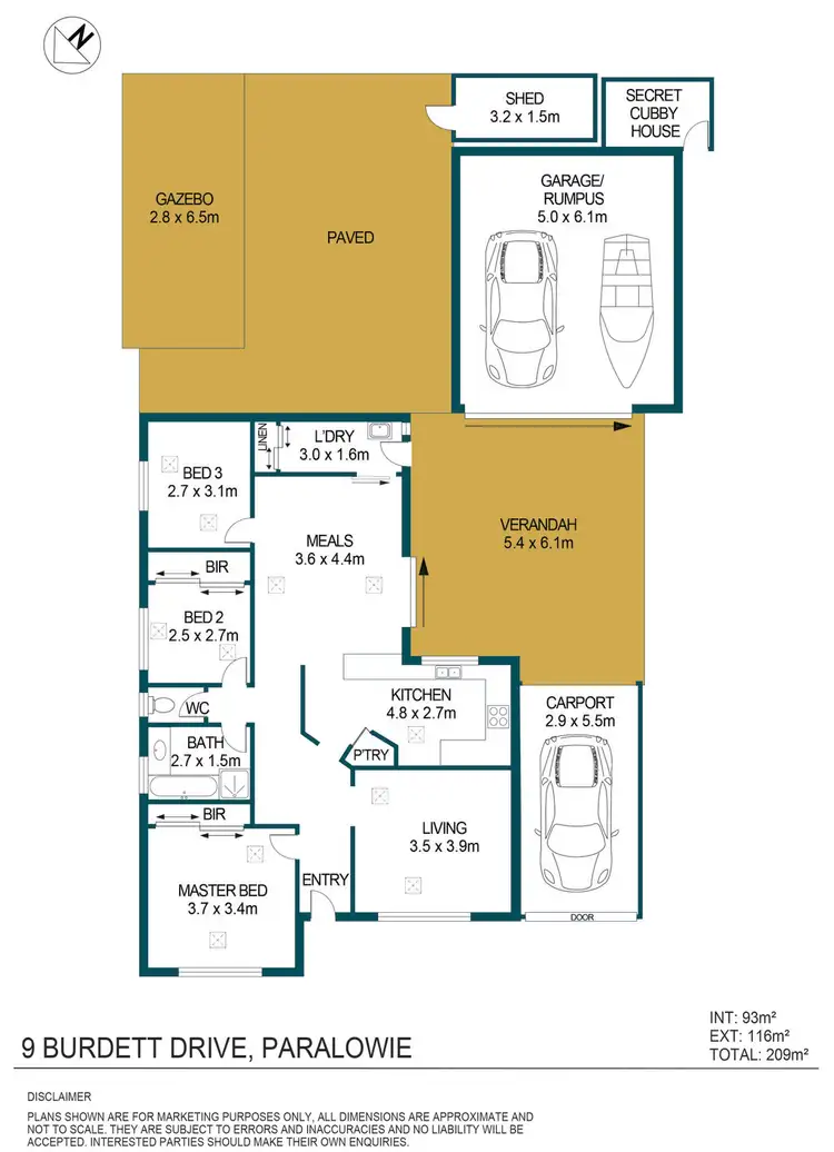Floorplan of Homely house listing, 9 Burdett Drive, Paralowie SA 5108