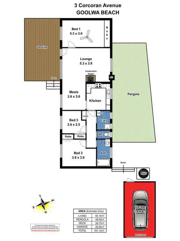 Floorplan of Homely house listing, 3 Corcoran Avenue, Goolwa Beach SA 5214