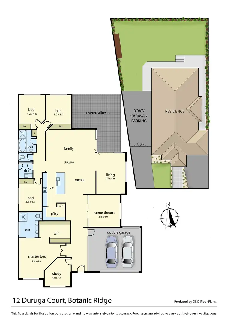 Floorplan of Homely house listing, 12 Duruga Court, Botanic Ridge VIC 3977