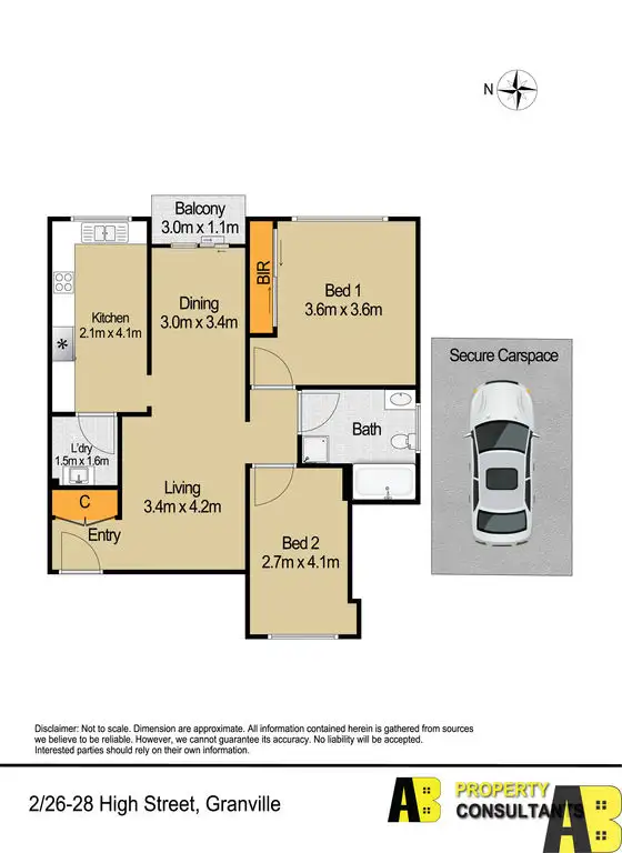 Floorplan of Homely unit listing, 2/26 High Street, Granville NSW 2142