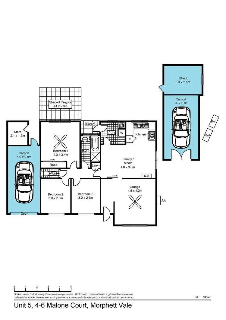 Floorplan of Homely unit listing, 5/4-6 Malone Crescent, Morphett Vale SA 5162
