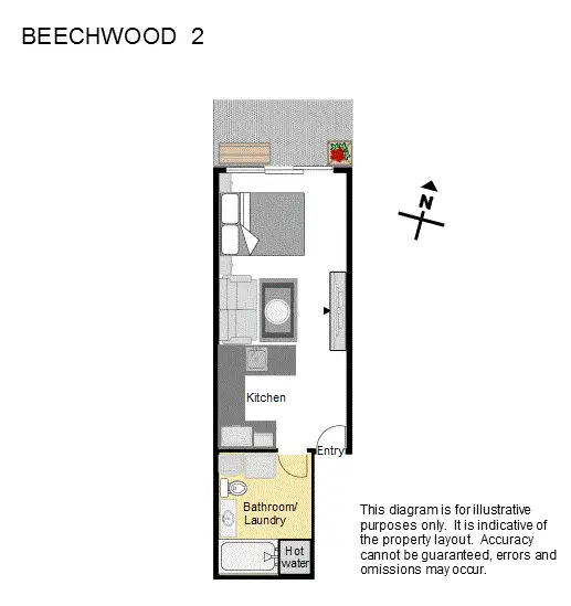 Floorplan of Homely studio listing, 2/24 Clyde Street, Jindabyne NSW 2627