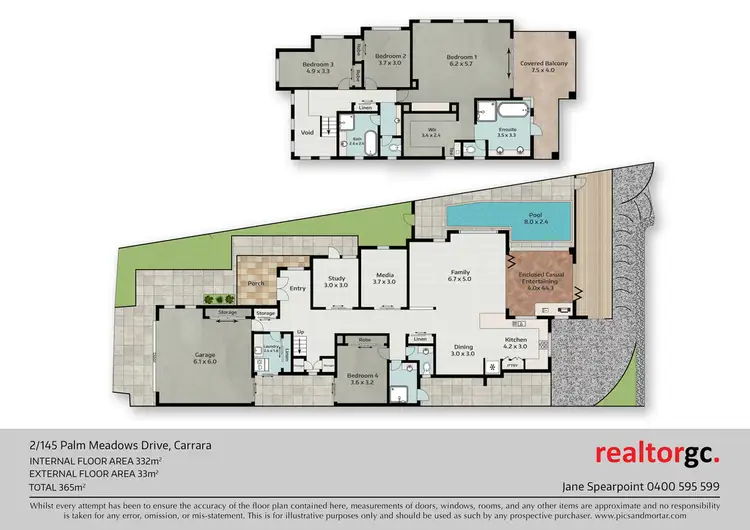 Floorplan of Homely house listing, 2/145 Palm Meadows Drive, Carrara QLD 4211