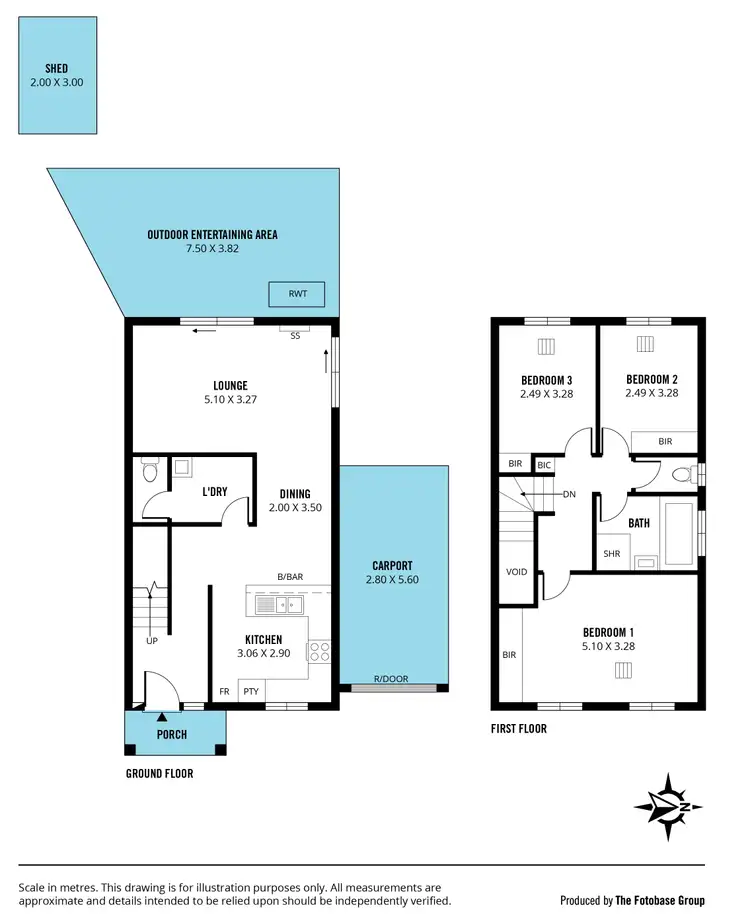 Floorplan of Homely townhouse listing, 84 Railway Terrace, Edwardstown SA 5039