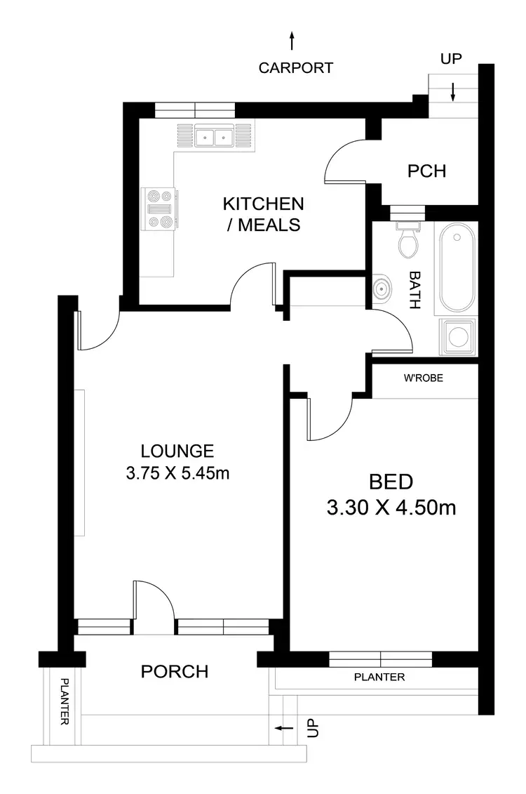 Floorplan of Homely unit listing, 6/123 Cross Road, Hawthorn SA 5062