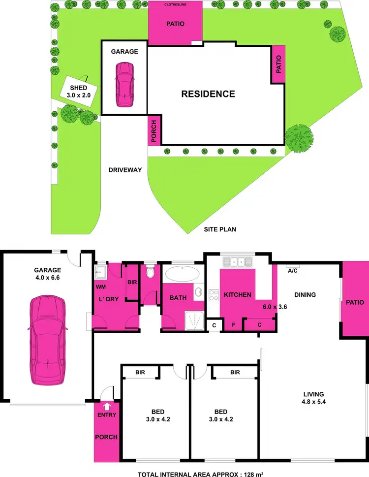 Floorplan of Homely unit listing, 3/9 Helmer Crescent, Thomson VIC 3219