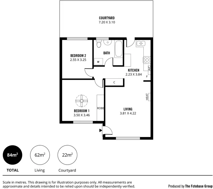 Floorplan of Homely unit listing, 4/91 Dunrobin Road, Warradale SA 5046
