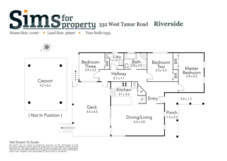 Floorplan of Homely house listing, 332 West Tamar Road, Riverside TAS 7250