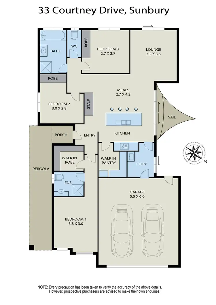 Floorplan of Homely house listing, 33 Courtney Drive, Sunbury VIC 3429