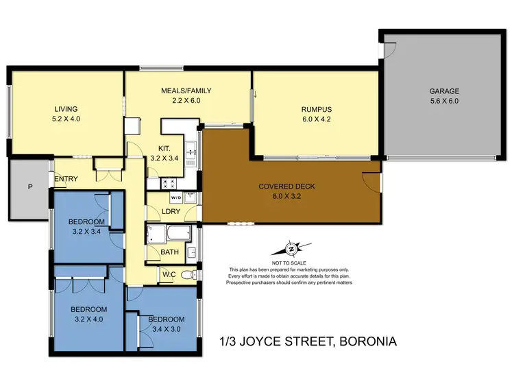 Floorplan of Homely unit listing, 1/3 Joyce Street, Boronia VIC 3155