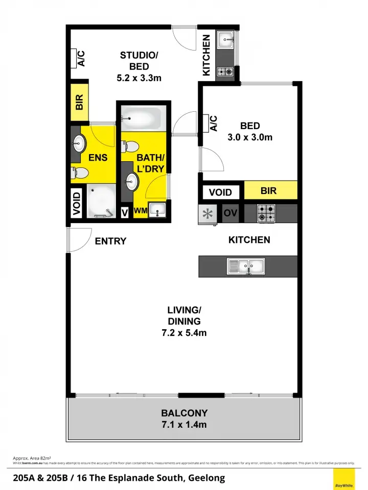Floorplan of Homely apartment listing, 205/16-18 The Esplanade South, Geelong VIC 3220