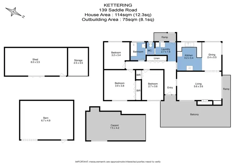 Floorplan of Homely house listing, 139 Saddle Road, Kettering TAS 7155