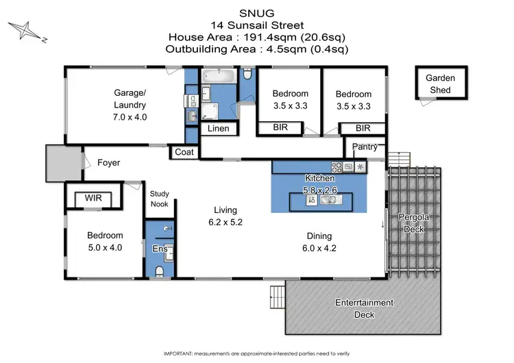 Floorplan of Homely house listing, 14 Sunsail Street, Snug TAS 7054