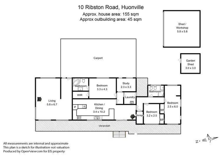 Floorplan of Homely house listing, 10 Ribston Road, Huonville TAS 7109