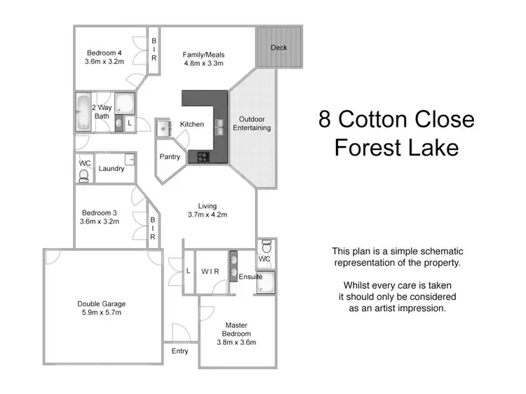 Floorplan of Homely house listing, 8 Cotton Close, Forest Lake QLD 4078