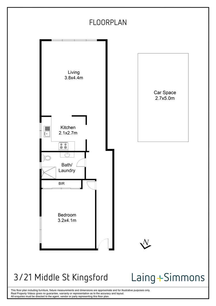 Floorplan of Homely apartment listing, 3/21 Middle Street, Kingsford NSW 2032