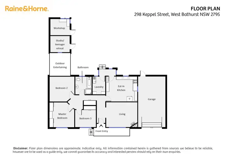 Floorplan of Homely house listing, 298 Keppel Street, West Bathurst NSW 2795