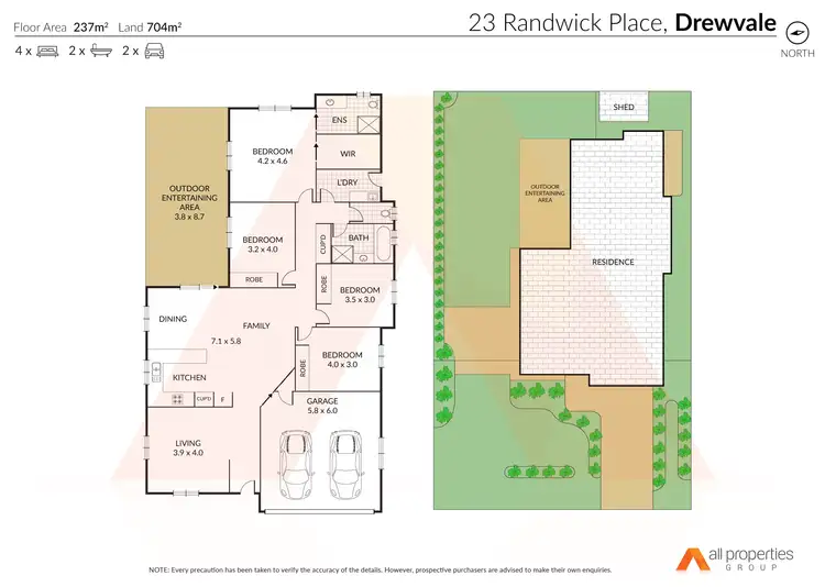 Floorplan of Homely house listing, 23 Randwick Pl, Drewvale QLD 4116